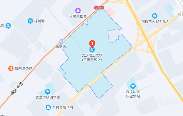 武漢理工師范大學(xué)余家頭校區(qū)2023年地址在哪里